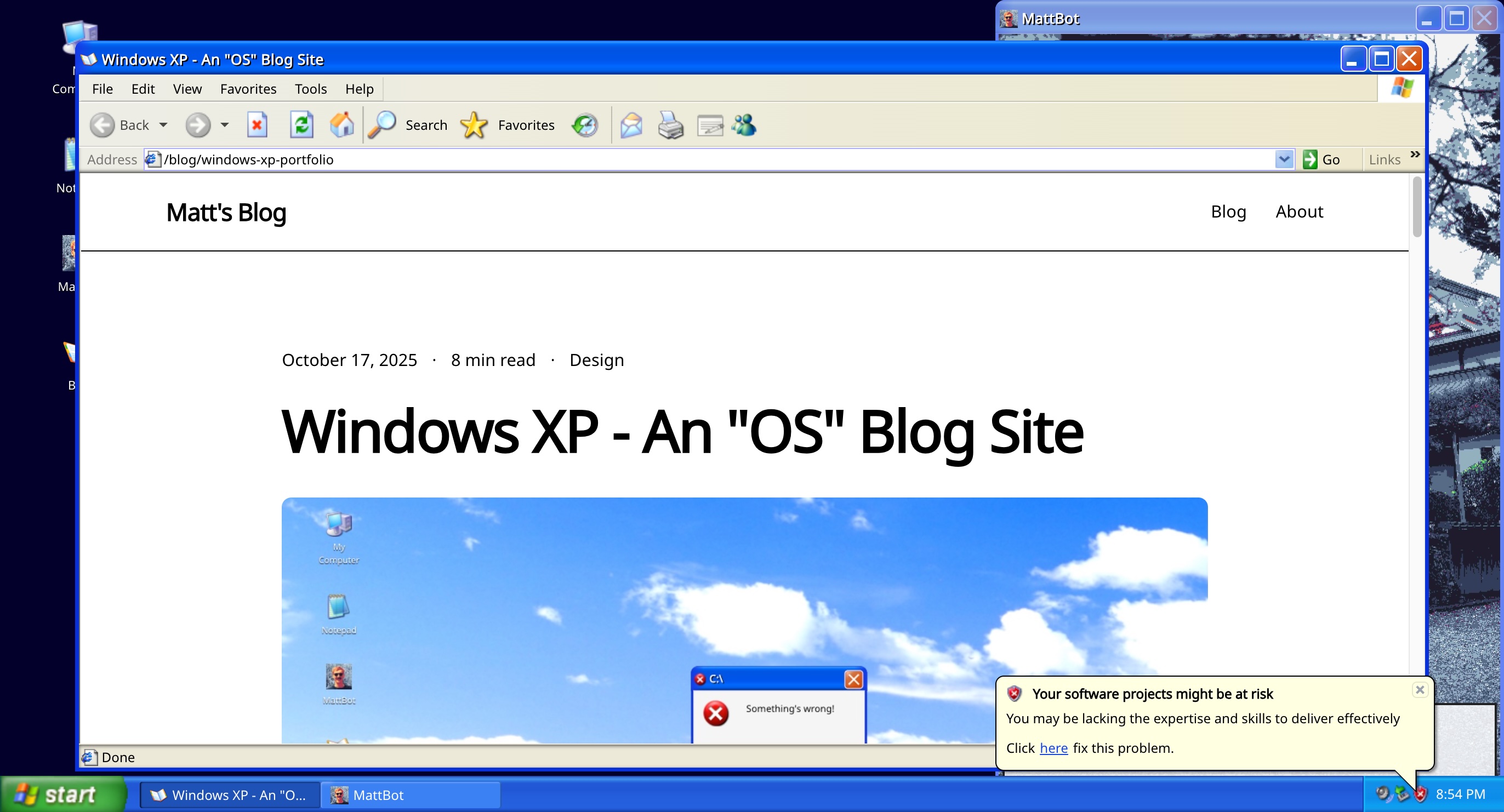 Windows XP mobile blog