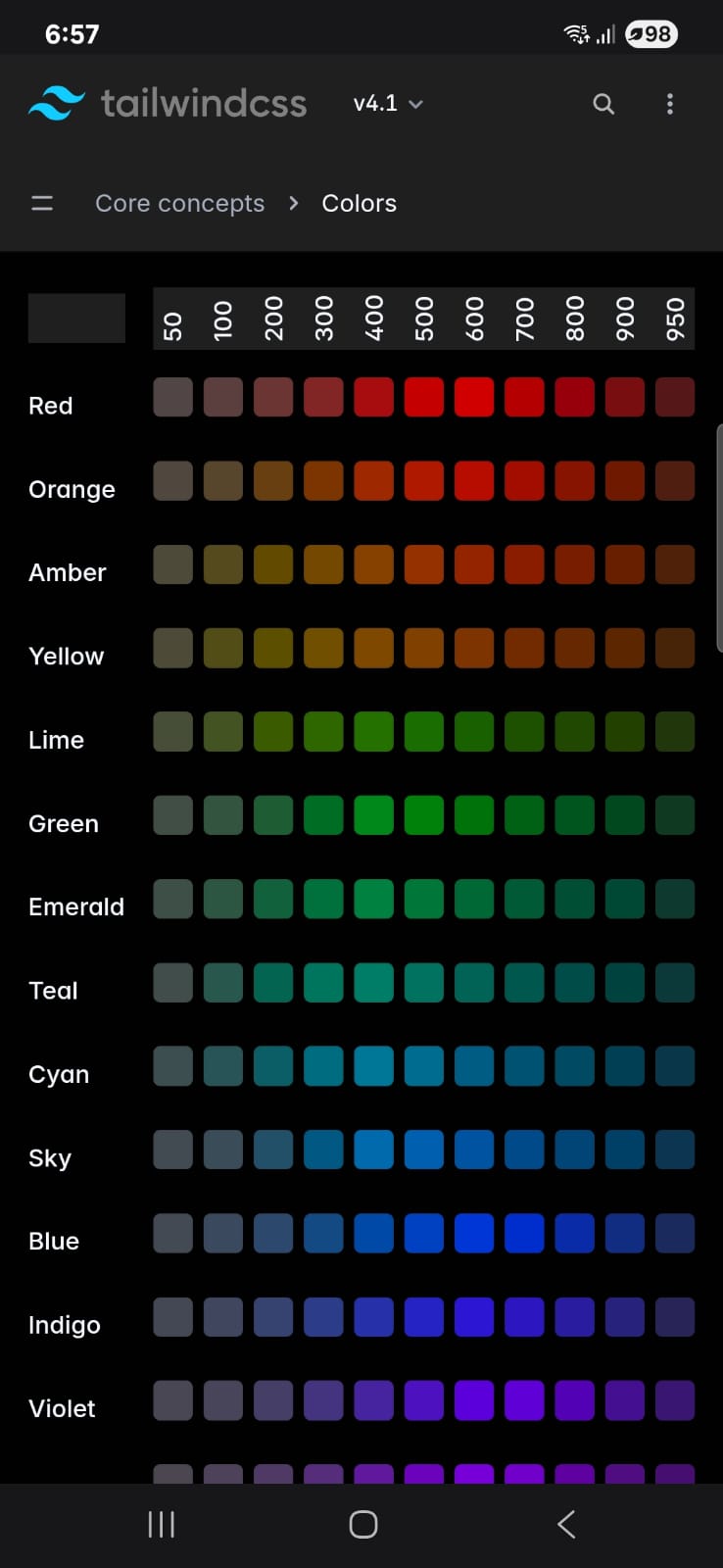 Samsung tailwind colours